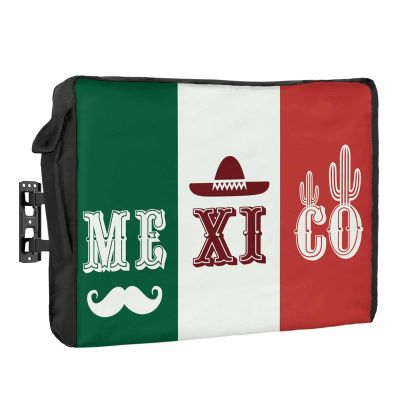 Big buy store 4th of July Outdoor TV Cover 75 Inch Mexican Flag TV Enclosure Independence Day Mexico Cactus Beard TV Covers for Outside Holiday TV Display Screen Protector with Remote Control Pocket