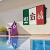 Big buy store 4th of July Outdoor TV Cover 75 Inch Mexican Flag TV Enclosure Independence Day Mexico Cactus Beard TV Covers for Outside Holiday TV Display Screen Protector with Remote Control Pocket view 3
