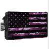 4th of July Outdoor TV Cover 55 Inch American Flag TV Enclosure Independence Day Old Purple Camouflage TV Covers for Outside Holiday TV Display Screen Protector with Remote Control Pocket view 1