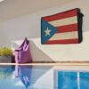 4th of July Outdoor TV Cover 55 Inch Puerto Rico Flag TV Enclosure Independence Day Retro Oil Painting Star Stripe TV Covers for Outside Holiday TV Display Screen Protector with Remote Control Pocket view 3