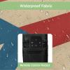 4th of July Outdoor TV Cover 55 Inch Puerto Rico Flag TV Enclosure Independence Day Retro Oil Painting Star Stripe TV Covers for Outside Holiday TV Display Screen Protector with Remote Control Pocket view 4