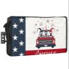 4th of July Outdoor TV Cover 65 Inch Red Truck With Gnomes TV Enclosure Independence Day American Star Flag TV Covers for Outside Holiday TV Display Screen Protector with Remote Control Pocket view 1