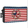 4th of July Outdoor TV Cover 75 Inch American Farmhouse TV Enclosure Independence Day Stars Red Stripes TV Covers for Outside Holiday TV Display Screen Protector with Remote Control Pocket view 1