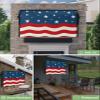 4th of July Outdoor TV Cover 65 Inch Ameriacan Flag TV Enclosure Independence Day Stars Stripes TV Covers for Outside Holiday TV Display Screen Protector with Remote Control Pocket view 2