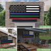 4th of July Outdoor TV Cover 85 Inch US Flag Black TV Enclosure Independence Day Stars Colorful Stripes TV Covers for Outside Holiday TV Display Screen Protector with Remote Control Pocket view 2