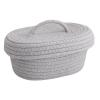 Cotton Rope Desktop Storage Box with Lid - Handcrafted Organizer for Cosmetics, Miscellaneous Items, Snacks, and Needlework() view 1