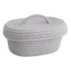 Cotton Rope Desktop Storage Box with Lid - Handcrafted Organizer for Cosmetics, Miscellaneous Items, Snacks, and Needlework() view 4