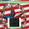4th of July Outdoor TV Cover 43 Inch American Farmhouse TV Enclosure Independence Day Stars Red Stripes TV Covers for Outside Holiday TV Display Screen Protector with Remote Control Pocket view 3