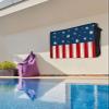 4th of July Outdoor TV Cover 55 Inch American Stars Flag TV Enclosure Independence Day Stripes Patriotic TV Covers for Outside Holiday TV Display Screen Protector with Remote Control Pocket view 4