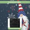 4th of July Outdoor TV Cover 75 Inch American Flag TV Enclosure Independence Day Gnome Holding Star Firework TV Covers for Outside Holiday TV Display Screen Protector with Remote Control Pocket view 3