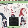 4th of July Outdoor TV Cover 85 Inch Cute Gnomes TV Enclosure Independence Day Star Buffalo Check Plaid Red Blue TV Covers for Outside Holiday TV Display Screen Protector with Remote Control Pocket view 3