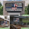 Big Buy Store 4th of July Outdoor TV Cover, American Flag Patriotic Skull, 43 Inch, Weatherproof & Waterproof, Remote Control Pocket, Easy to Install, 1-Year Warranty view 2