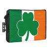 4th of July Outdoor TV Cover 75 Inch Irish Flag Printed with Green Clover Leaf TV Enclosure Independence Day TV Covers for Outside Holiday TV Display Screen Protector with Remote Control Pocket view 1