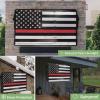 4th of July Outdoor TV Cover 55 Inch Rustic American USA Flag TV Enclosure Independence Day Red Lines Stripe TV Covers for Outside Holiday TV Display Screen Protector with Remote Control Pocket view 2