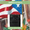 4th of July Outdoor TV Cover 55 Inch Puerto Rico Flag TV Enclosure Independence Day Farm Barn Hibisci Flower TV Covers for Outside Holiday TV Display Screen Protector with Remote Control Pocket view 4