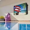 Big buy store 4th of July Outdoor TV Cover 65 Inch Puerto Rico Flag TV Enclosure Independence Day Coco Tree Beach TV Covers for Outside Holiday TV Display Screen Protector with Remote Control Pocket view 3
