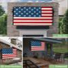 4th of July Outdoor TV Cover 65 Inch US Flag TV Enclosure Independence Day Red Stripes Stars Blue TV Covers for Outside Holiday TV Display Screen Protector with Remote Control Pocket view 2