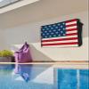 4th of July Outdoor TV Cover 65 Inch US Flag TV Enclosure Independence Day Red Stripes Stars Blue TV Covers for Outside Holiday TV Display Screen Protector with Remote Control Pocket view 4