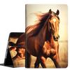 Case for iPad 9th / 8th / 7th Generation (2021/2020/2019) 10.2 inch/iPad Air 10.5" 2019 / iPad Pro 10.5", Leather Smart Cover with Auto Wake/Sleep, Horse view 1