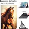 Case for iPad 9th / 8th / 7th Generation (2021/2020/2019) 10.2 inch/iPad Air 10.5" 2019 / iPad Pro 10.5", Leather Smart Cover with Auto Wake/Sleep, Horse view 3