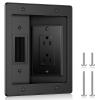 ELECPOW in Wall Cable Management Kit, Hide TV Power Cables & Low Voltage Wires Behind The Wall, Recessed Outlet for Wall Mounting TV-Black view 1