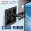 ELECPOW in Wall Cable Management Kit, Hide TV Power Cables & Low Voltage Wires Behind The Wall, Recessed Outlet for Wall Mounting TV-Black view 3