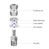 Universal Aluminum Heavy Duty Antenna Mount, Outdoor Antenna Pole Mast Mount Bracket with U-Bolts and CB Adapter for 3/8-24 Stud Cellular Trucker Antenna (10MM Center of Hole) view 3