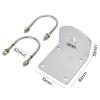Universal Aluminum Heavy Duty Antenna Mount, Outdoor Antenna Pole Mast Mount Bracket with U-Bolts and CB Adapter for 3/8-24 Stud Cellular Trucker Antenna (10MM Center of Hole) view 4