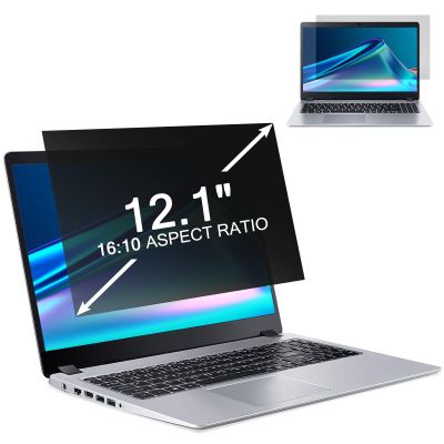 ZOEGAA Laptop Privacy Screen 12.1 inch 16:10, 12.1 inch Removable Anti Blue Light Glare Eye Protection Shield, Black Blackout Anti Spy Desktop Security Private Filter