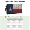 Anoreya Western Texas Star Outdoor TV Cover for 40 to 43 Inch Outside Flat Screen TV Cover - 600D Waterproof and Weatherproof TV Cover, Retro Blue White Red Wood Dustproof TV Display Protectors view 2