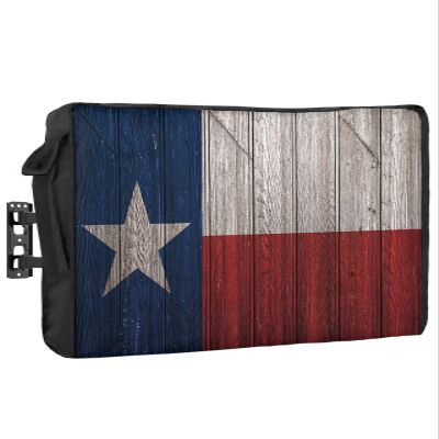 Anoreya Western Texas Star Outdoor TV Cover for 36 to 39 Inch Outside Flat Screen TV Cover - 600D Waterproof and Weatherproof TV Cover, Retro Blue White Red Wood Dustproof TV Display Protectors