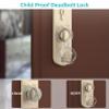 2 Pack Door Safety Deadbolt Lock for Kids,Child Proof Deadbolt Lock, Large Size Deadbolt Child Safety Lock Cover Fits Most Deadbolt (Black) view 4