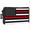 American Flag Red Line Outdoor TV Cover for 30-32 Inch Flat Screen - 600D Waterproof, Weatherproof & Dustproof view 1
