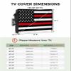 American Flag Red Line Outdoor TV Cover for 30-32 Inch Flat Screen - 600D Waterproof, Weatherproof & Dustproof view 2
