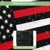 American Flag Red Line Outdoor TV Cover for 30-32 Inch Flat Screen - 600D Waterproof, Weatherproof & Dustproof view 3
