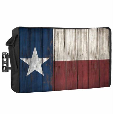 Anoreya Western Texas Star Outdoor TV Cover - 30 to 32 Inch Flat Screen TV Protection - 600D Waterproof & Weatherproof, Dustproof - Retro Blue White Red