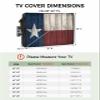 Anoreya Western Texas Star Outdoor TV Cover - 30 to 32 Inch Flat Screen TV Protection - 600D Waterproof & Weatherproof, Dustproof - Retro Blue White Red view 2