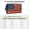 American Flag Outdoor TV Cover for 30 to 32 Inch Outside Flat Screen TV Cover - 600D Waterproof and Weatherproof TV Cover, USA Flag Retro Stripes Wooden Planks Dustproof TV Display Protectors view 2