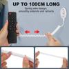 UKCOCO Retractable Remote Control Tether Wall Mounted Holder with Security Cable Lock for Tv Remotes Anti-Lost Leash for Home Hotel School Use view 4