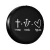 1 Cross 3 Nails 4 Given Christian Cross The Spare Rire Cover is Waterproof and Uv-Protected Tires are Suitable for Off-Road Vehicles Black view 1
