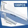 Landhoow 100 Pcs Stud Mounting Cable Support metal stud support CS-CJ6 Pre Galvanized Steel Bolt Mount Cable with Locking Tab, Fasteners With Locking Tab Silver Box Fasteners view 2
