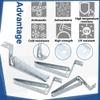 Landhoow 100 Pcs Stud Mounting Cable Support metal stud support CS-CJ6 Pre Galvanized Steel Bolt Mount Cable with Locking Tab, Fasteners With Locking Tab Silver Box Fasteners view 3
