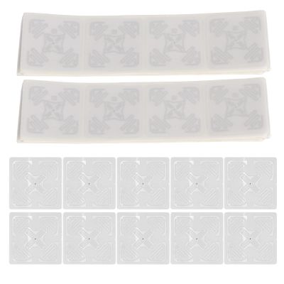 100PCS UHF RFID Tag, 50x50mm RFID Tag 860960mhz RFID Stickers Rewritable Adhesive Inlay Label Markable Lable for Warehouse Management