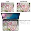 Cavka Vinyl Decal Skin Compatible for MacBook Pro 16 M3 M2 M1 14 2023 Air 15 2022 Retina 2020 Air 13 Mac 12 Petals Spring White Peony Lush Cute Design Print Sticker Fresh Cover Flowers Laptop view 3
