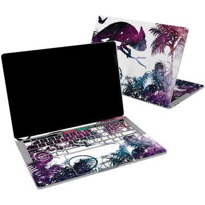 Cavka Vinyl Decal Skin Compatible for MacBook Pro 16 M3 M2 M1 14 2023 Air 15 2022 Retina 2020 Air 13 Mac 12 Galaxy Abstract Sticker Design Tropical Cover Print Space Laptop Chameleon Fern Leaf