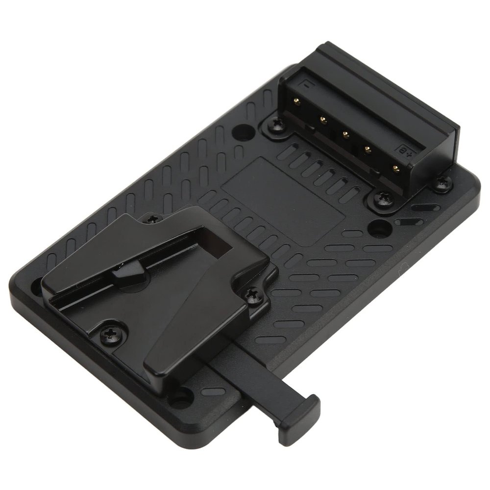V Mount Battery Plate, 14.8V Power Supply Splitter Adapter with Quick Release Plate, V Mount Lock Battery Plate for Camera Power Supply
