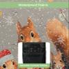 Xmas Waterproof Outdoor TV Cover 30-32 Inch Weatherproof, Outside Television Cover TV Screen Protector with Remote Control Pocket, Forest Squirrel Christmas Snowflake Grey view 3