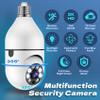 MCJ 2K / 3MP Light Bulb Security Camera, 5G & 2.4G WiFi Security Camera Wireless Outdoor Indoor 360 Camera for Home with Color Night Vision Motion&Siren Alert Auto Motion E27 Socket, IK500 view 3