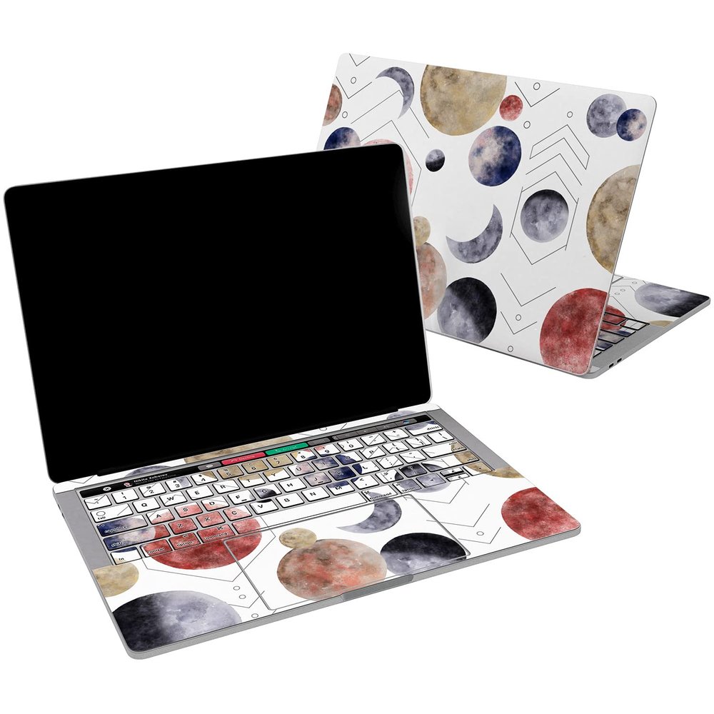 Cavka Vinyl Decal Skin Compatible for MacBook Pro 16 M3 M2 M1 14 2023 Air 15 2022 Retina 2020 Air 13 Mac 12 Geometric Sticker Design Scandinavian Cover Planets Watercolor Print Space Laptop