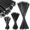 Pelopy 500 Pcs 6", 10", 14" Metal Zip Ties Black 304 Stainless Steel Zip Ties Epoxy Coated Tie Heavy Duty Cable Self Locking Cable Multi Purpose for Machinery Vehicles Exhaust Wrap Outdoor Fence Farms view 1